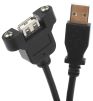 Product image for 1 FT PANEL MOUNT USB CABLE A TO A - F/M