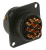 Product image for Sq Flange Receptacle 8+4way Pin Contacts