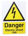 Product image for 200x150mm Plastic Electric Shock Sign