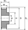 Product image for Timing pulley,40 teeth 16mm W 5mm pitch