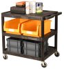 Product image for Lge 3 shelf trolley,33x32x24in Max 120kg