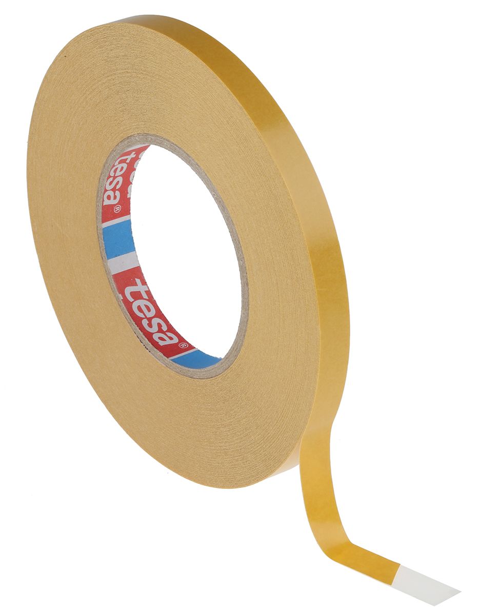 Tesa tesa fix 4970 White Double Sided Plastic Tape, 12mm x 50m