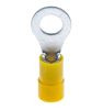 Product image for Yellow M6 ring terminal,4-6sq.mm wire