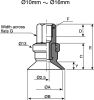 Product image for Silicone bellows pad for suctioncup,16mm