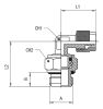 Product image for SWIVEL ELBOW CONNECTOR -BSPP 6/4-1/4