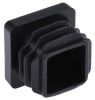 Product image for RS PRO Black Square Tube Plug, 20mm Tube