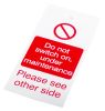 Product image for Lockout Tag "Do not switch..maintenance"