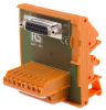 Product image for 15 way D socket DIN rail terminal