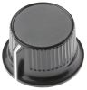 Product image for Grey cap knob,28mm dia 0.25in shaft