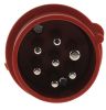 Product image for RED 6P+E IP44 STRAIGHT PLUG,16A 400V