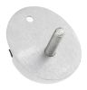 Product image for RS PRO Satin Oval Shield Aluminium Door Stop