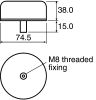 Product image for AMBER LOW PROFILE XENON BEACON,12/24VDC