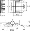 Product image for PLASTIC/STEEL HINGE,57X52X10.4MM