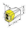 Product image for PUSH WIRE JTN BOX 2 WIRE TERMINAL BLOCK