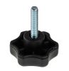 Product image for Nylon male scallop handwheel knob,M6x25