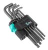 Product image for Wera 9 Piece L Shape Torx Key Set TX10 x 85 mm, TX15 x 90 mm, TX20 x 96 mm, TX25 x 104 mm, TX27 x 112 mm, TX30 x 122