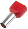 Product image for Red 2 entry bootlace ferrule,10sq.mm