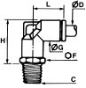 Product image for Legris Threaded-to-Tube Elbow Connector G 1/8 to Push In 6 mm, 3189 Series, 20 bar