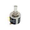 Product image for Vishay 1 Gang 5 Turn Rotary Wirewound Potentiometer with an 6.35 mm Dia. Shaft - 5kΩ, ±5%, 1.5W Power Rating, Linear,