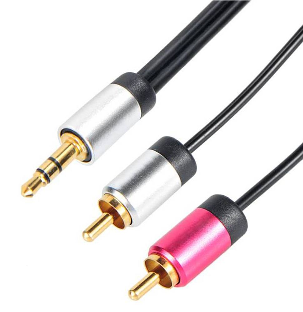 3.5mm Jack to 2 x RCA Phono Stereo Audio Cable Extra Long Lead - 3