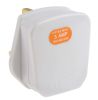 Product image for BS1363 UK 3 PIN 3A MAINS PLUG WHITE