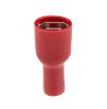 Product image for Red crimp shrouded receptacle, 6.3/0.8mm