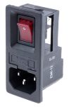 Product image for MAINS INLET,C14 6A,250VAC,SNAP MOUNTING