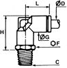 Product image for 1/4in oscillating elbow fitting,10mm