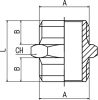 Product image for ADAPTOR MALE MALE - METRIC M5