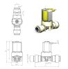 Product image for WATER SOLENOID VALVE 2 PORT 180? NC 3/8"