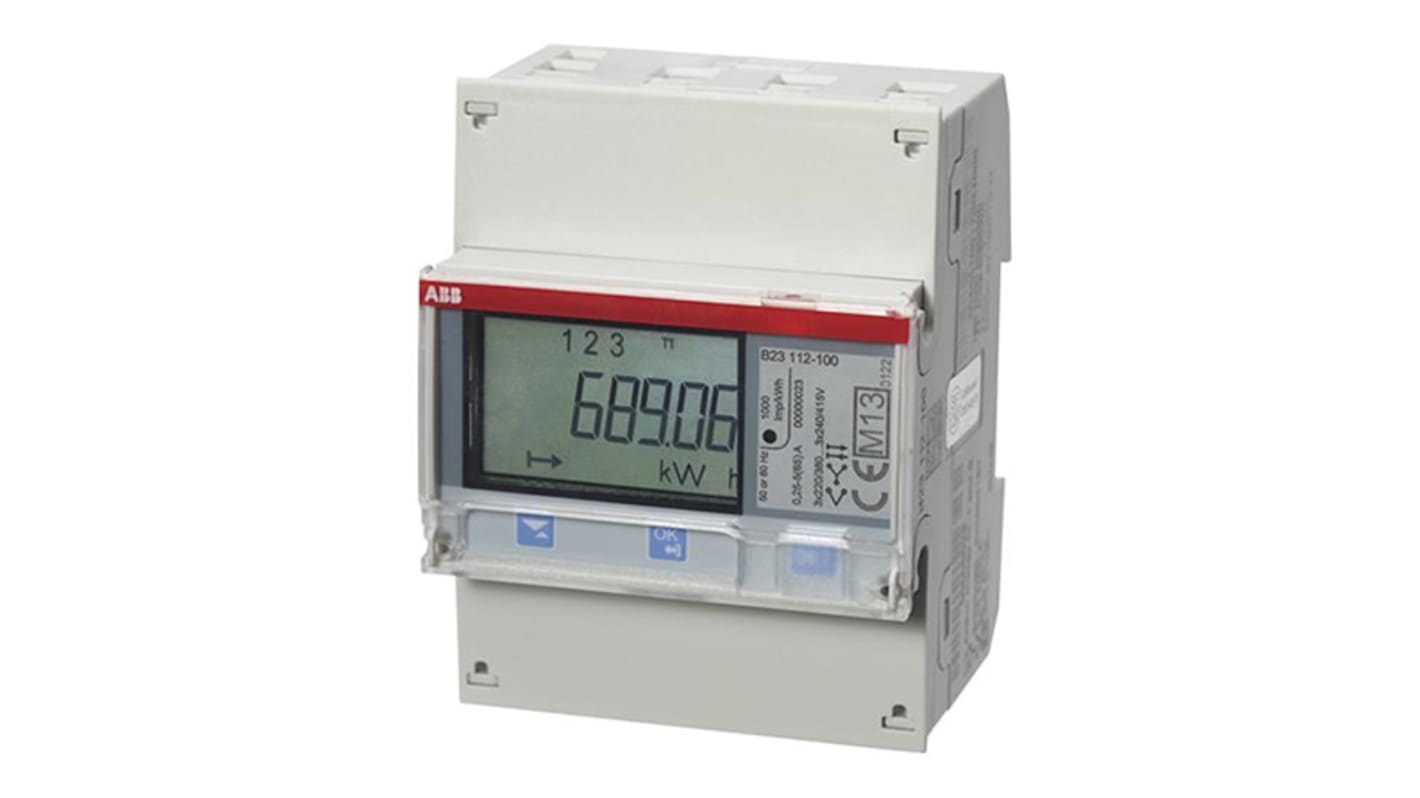 2CMA100164R1000 B23 112-100 | Contatore di energia ABB, B, 3 fasi, display  LCD a 7 cifre | RS