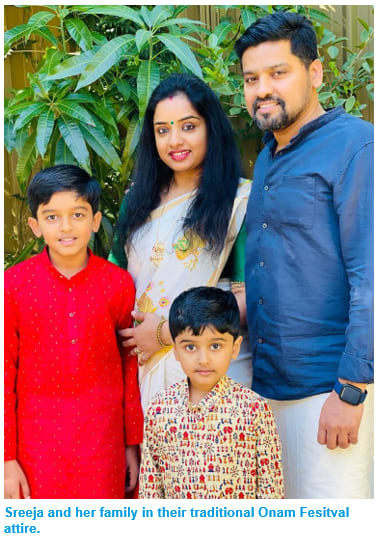 RSM Australia Sreeja Ratheesh celebrating Onam with her family