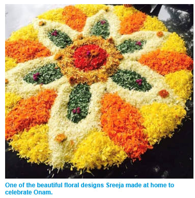 Onam floral design Sreeja Ratheesh RSM Australia