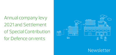 Annual company levy 2021 and Settlement of Special Contribution for Defence on rents