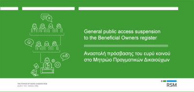 General public access suspension to the Beneficial Owners register 