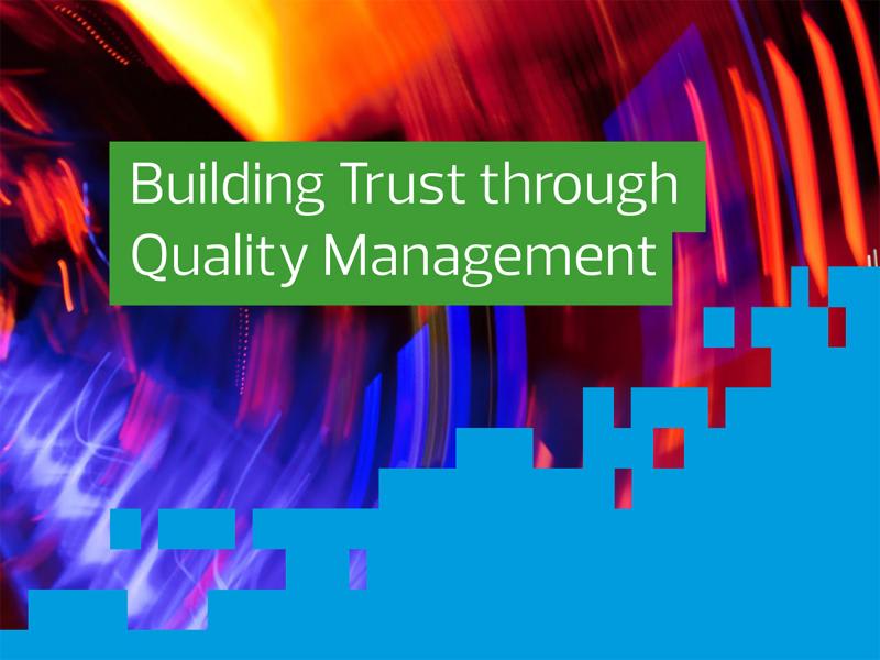 Building Trust through Quality Management