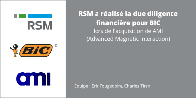 RSM a réalisé la due diligence financière pour Notus Technologies lors de l'acquisition de Benoit Chocolats