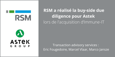 RSM conseil Astek acquisition Immune-T