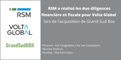 Due diligence financière et fiscale Volta Global Grand sud Box 