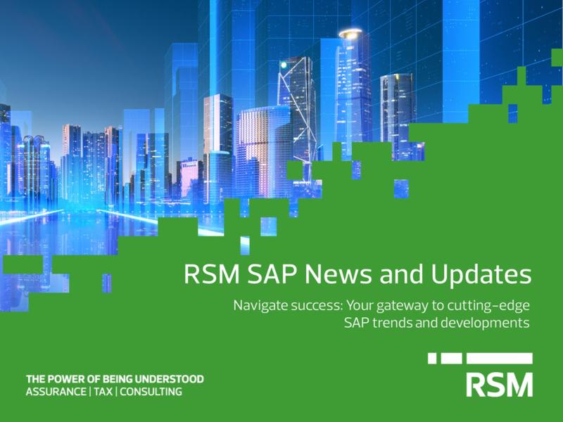 RSM SAP News and Updates