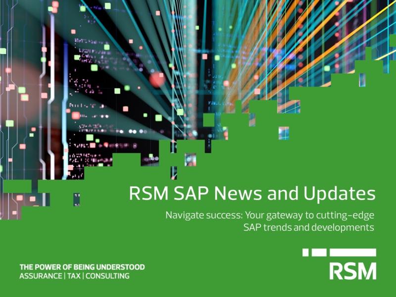 RSM SAP News and Updates