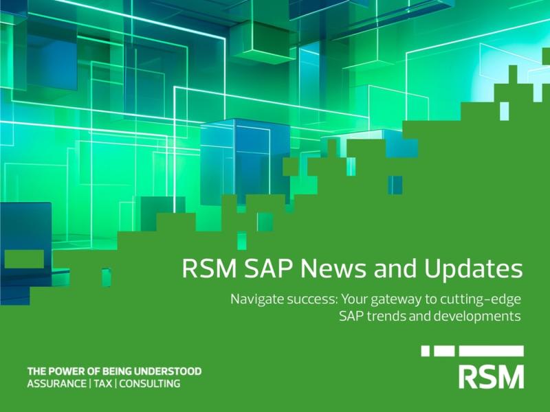 RSM SAP News and Updates