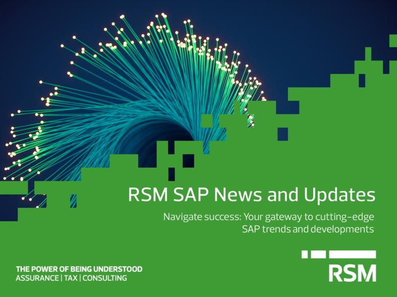 RSM SAP News and Updates