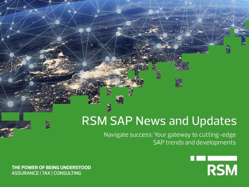 RSM SAP News and Updates