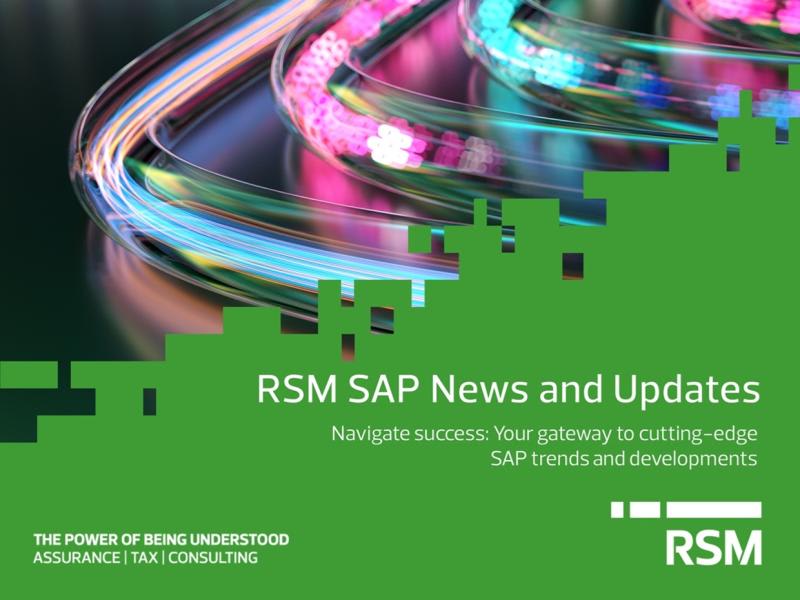 RSM SAP News and Updates