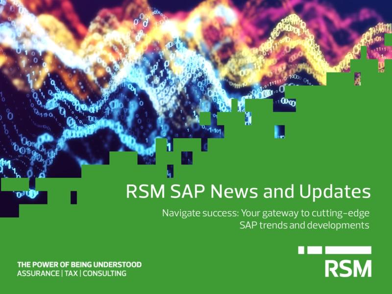 RSM SAP News and Updates