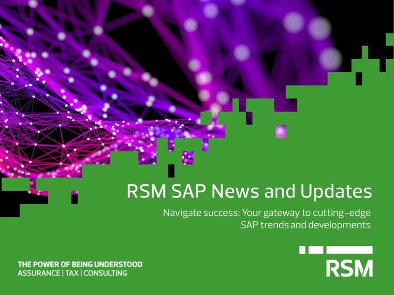 RSM SAP News and Updates