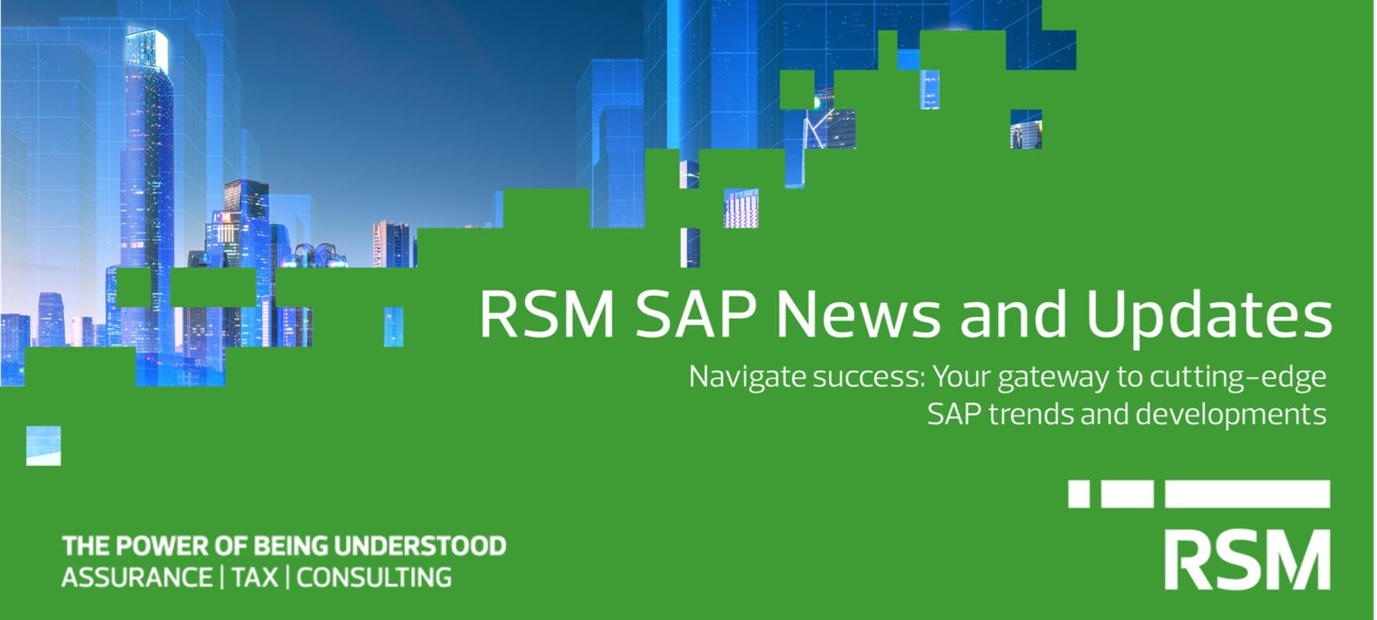 RSM SAP News and Updates