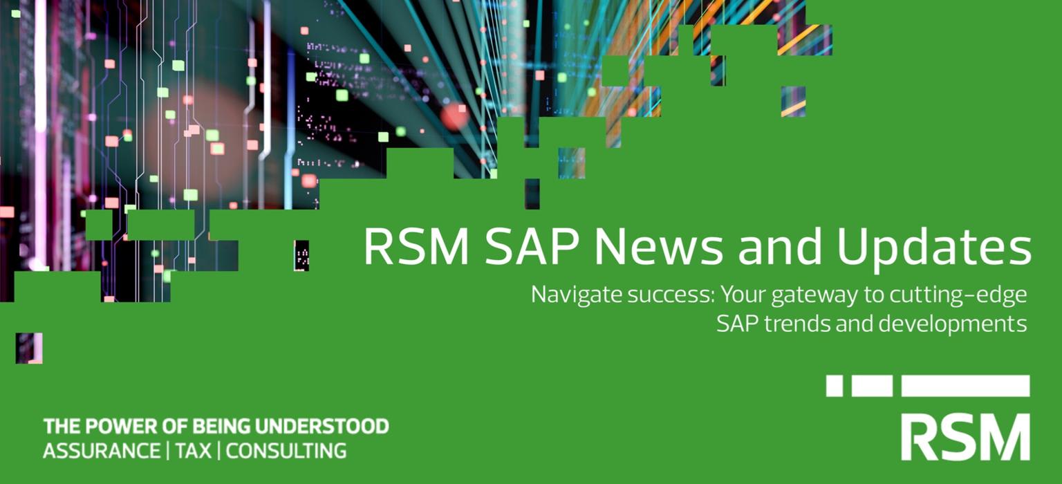 RSM SAP News and Updates