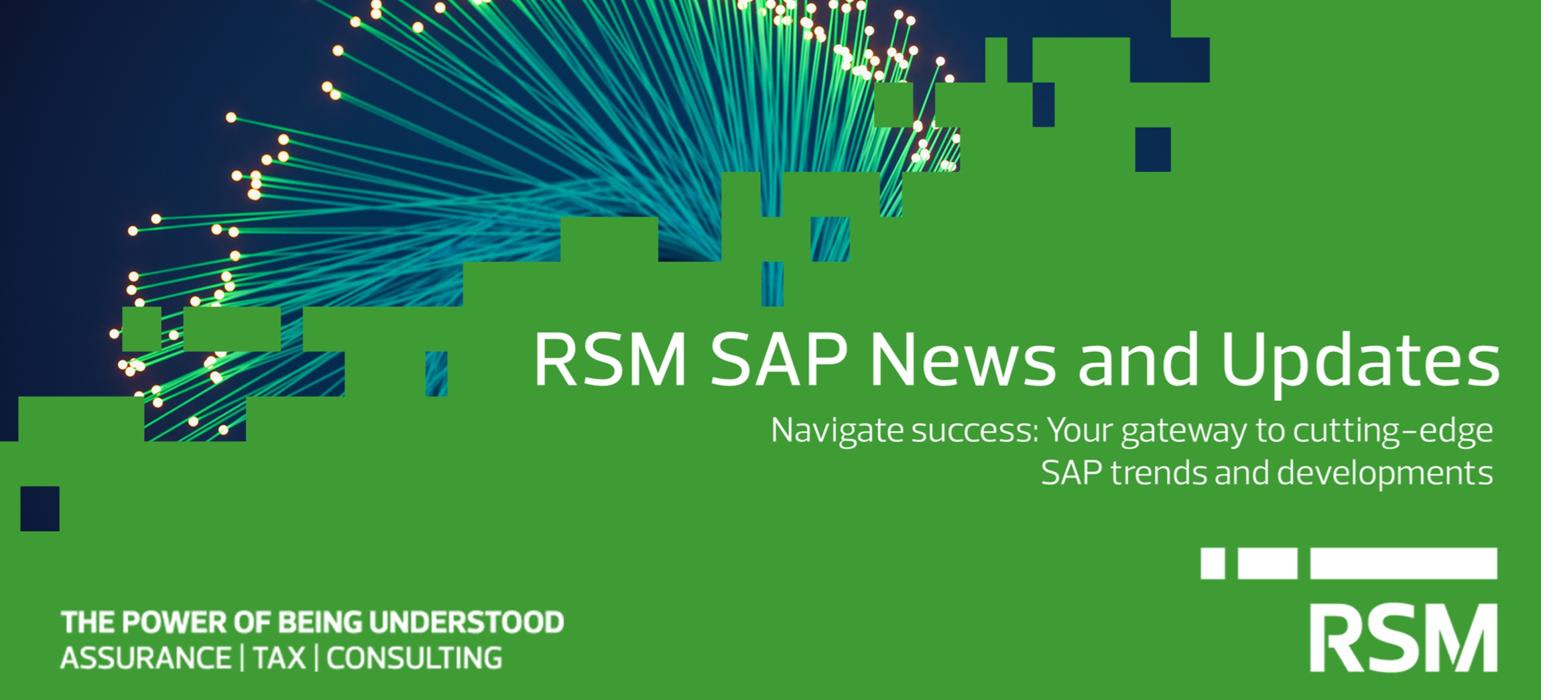 RSM SAP News and Updates